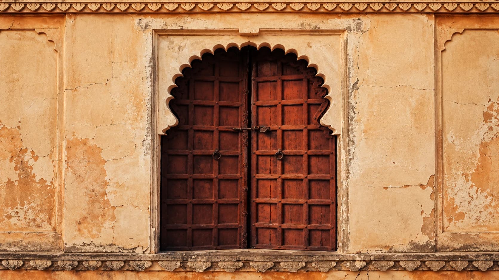Jaipur heritage palace carved sandstone facade