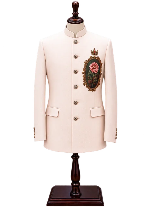 Imperial Ivory Rose Crest Standee